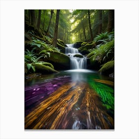 Waterfall In The Forest Canvas Print