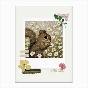 Scrapbook Squirrel Fairycore Painting 2 Canvas Print