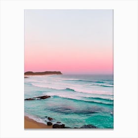 Avoca Beach, Australia Pink Photography 2 Canvas Print