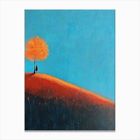 Tree On A Hill Canvas Print