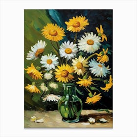 Daisies In A Vase 3 Canvas Print