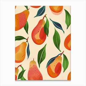 Tropical Fruit Pattern Illustration 5 Canvas Print
