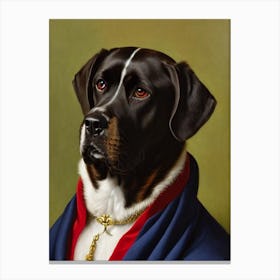 Mastiff Renaissance Portrait Oil Painting Canvas Print