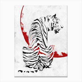 White Red Tiger Canvas Print