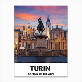 Turin, City, Cityscape, Landscape, Italy, Art, Wall Print Canvas Print