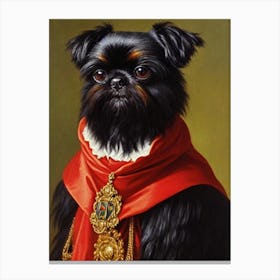 Affenpinscher Renaissance Portrait Oil Painting Canvas Print