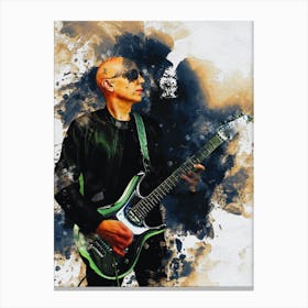 Smudge Of Portrait Joe Satriani Canvas Print