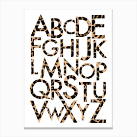 Leopard Print Alphabet Letters Canvas Print
