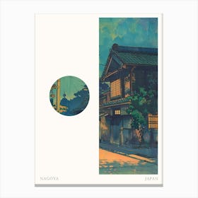 Nagoya Japan 2 Cut Out Travel Poster Canvas Print