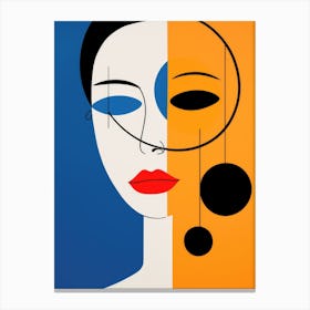 Abstract Woman'S Face 4 Canvas Print