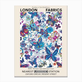 Poster Aster Amaze London Fabrics Floral Pattern 4 Canvas Print