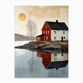 House By The Lake, Stockholm Canvas Print