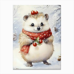 Christmas Hedgehog 1 Canvas Print