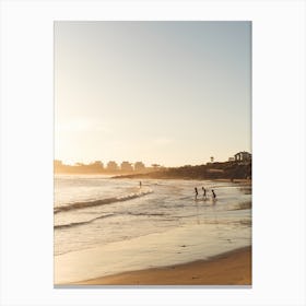 Happy Sunset At The Beach Canvas Print