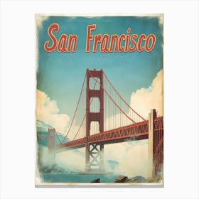 Aihrgdesign A Vintage Travel Poster Of San Francisco 2 Canvas Print