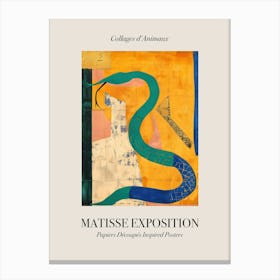 Snake 2 Matisse Inspired Exposition Animals Poster Canvas Print