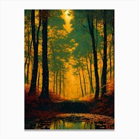 Moonlight In The Forest Canvas Print