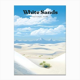 White Sands National Park Sand Dunes Travel Art Canvas Print