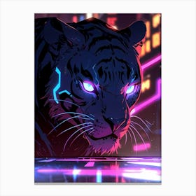 Neon Tiger Canvas Print