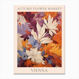 Autumn Flower Market Poster Vienna Canvas Print