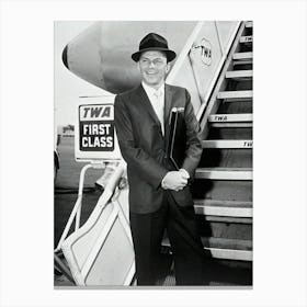 Singer Frank Sinatra Boarding Twa Jet Canvas Print