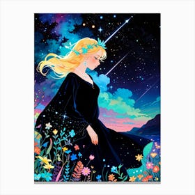 Girl In The Moonlight 1 Canvas Print