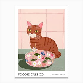 Foodie Cats Co Cat And Jell O 6 Canvas Print