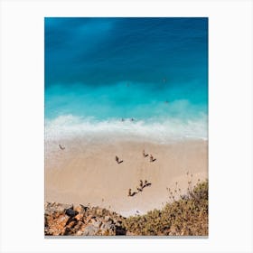 Blue Sea From Above Canvas Print