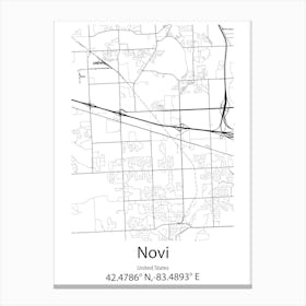 Novi Pazar,Bulgaria Minimalist Map Canvas Print