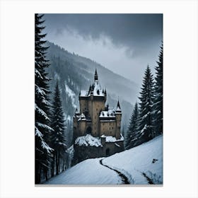 Castle In The Snow The Curse of the Forgotten Citadel Canvas Print