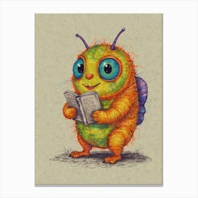 Bug Reading A Book 1 Canvas Print