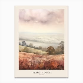 Autumn Forest Landscape The South Downs England 1 Poster Canvas Print