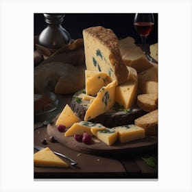 Assorted Cheese Platter Canvas Print