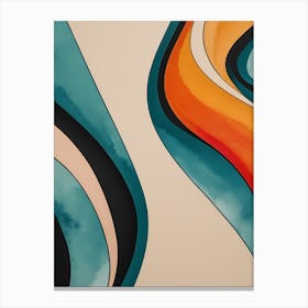 Glowing Abstract Geometric Painting (11) Canvas Print