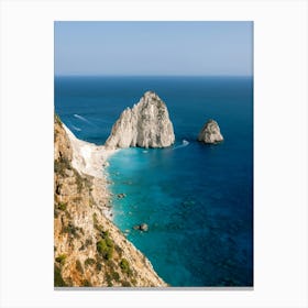 Blue Ocean and white cliffs Canvas Print