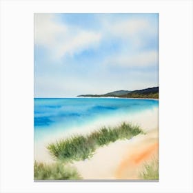 Scotts Head Beach 2, Australia Watercolour Canvas Print