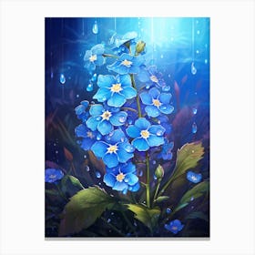 Forget Me Not Wildflower At Dawn 4 Canvas Print