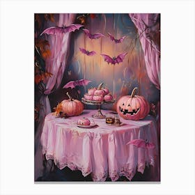 Halloween Table Canvas Print