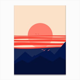 Minimal Sunset 4 Canvas Print