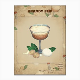 Cocktail Brandy Flip Canvas Print