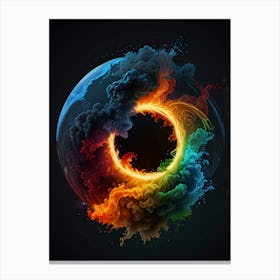 Earth In Flames Canvas Print