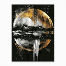 Moon Painting Canvas Print