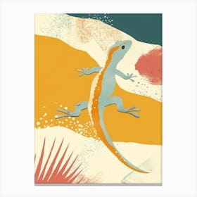 Day Gecko Abstract Modern Illustration 5 Canvas Print