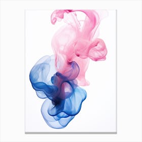Blue And Pink Smoke Canvas Print
