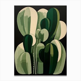 Modern Abstract Cactus Painting Echinocereus Cactus 4 Canvas Print