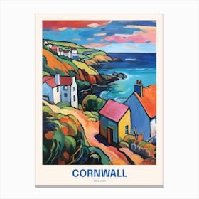 Cornwall England 8 Uk Travel Poster Canvas Print