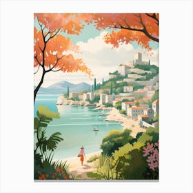 Budva Montenegro 4 Illustration Canvas Print