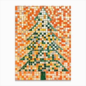 Christmas Tree Mosaic Canvas Print