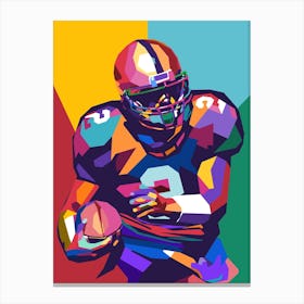 American Football Pop Art 22 Canvas Print