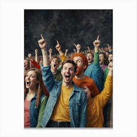 Crowd Of People At Concert Canvas Print